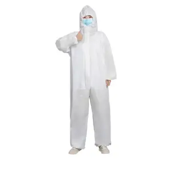 

Security Protection Clothes Anti-static Disposable Coverall Dust-Proof Clothing PE Breathable Isolation Clothes One-Pieces