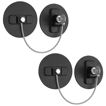 

Refrigerator Lock 2 Pack Freezer Door Lock Child Safety Cabinet Lock for Refrigerator Drawer Cabinet