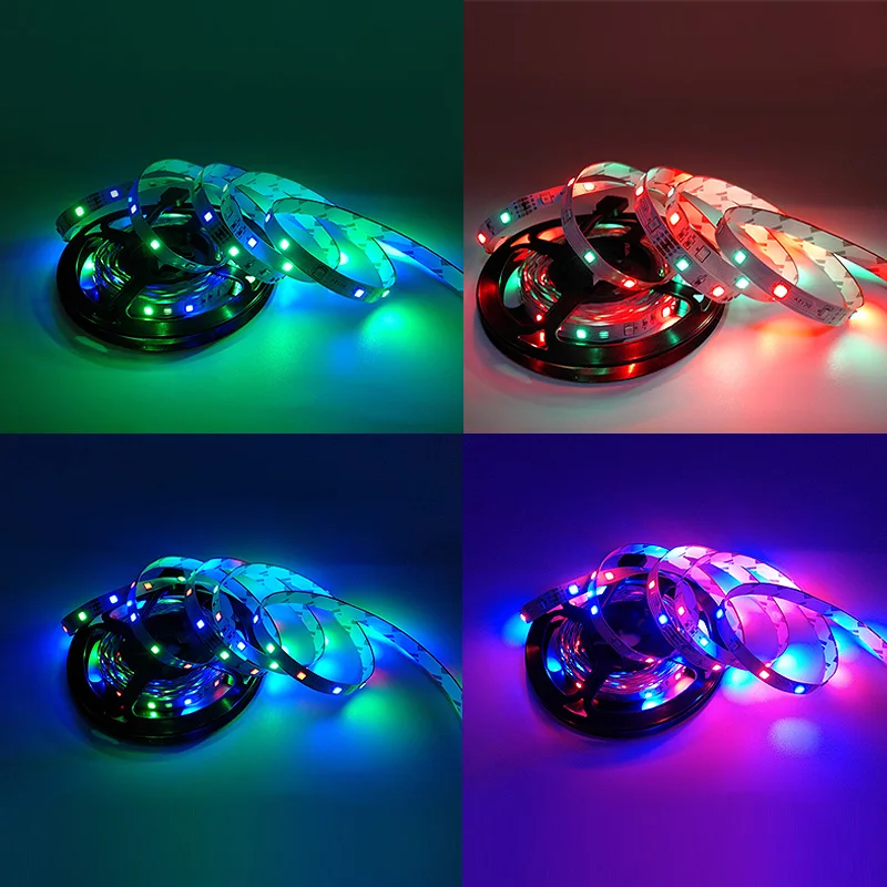 5meter 300Led No waterproof Warm White RGB 5m Led Strip Light 2835 3528 DC 12V 60LedM Flexible Lighting String Ribbon Tape Lamp