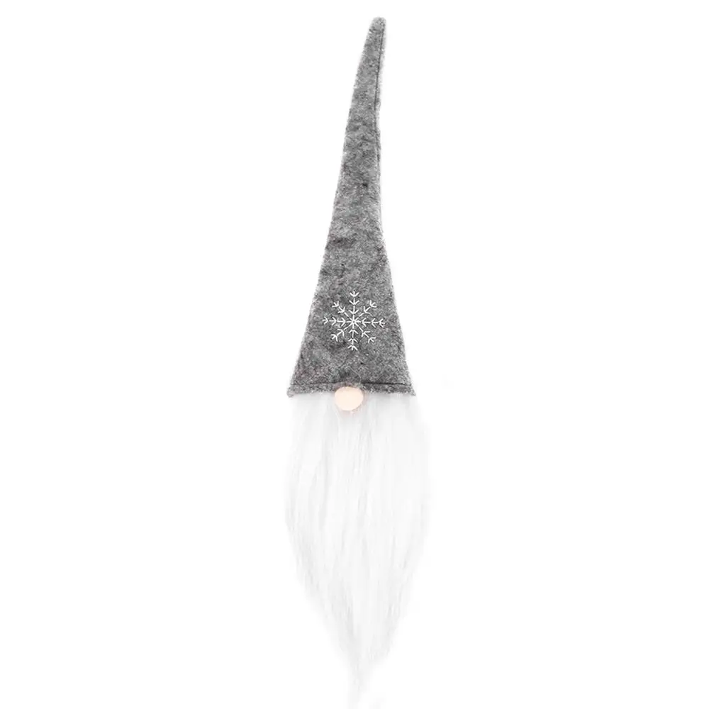 42x19cm grey Рождественские украшения Санта-Клауса, снеговика, эльфа, безликая кукла,, плюшевые куклы, вечерние украшения для дома, год - Цвет: 42x19cm grey