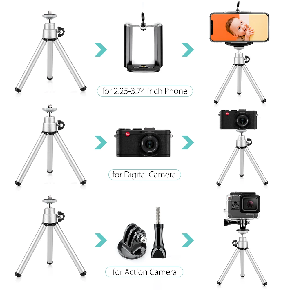 Vamson для Go Pro аксессуары мини масштабируемый монопод Штатив для GoPro Hero 8 7 6 5 4 3+ для Sj4000 для Xiaomi для Yi камеры VP413