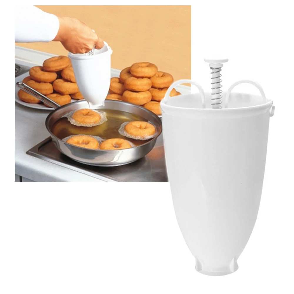 Plastic Donut Maker Dispenser Doughnut Artifact Fry Mould Waffle Man-made Cake Kitchen Pastry Tool | Дом и сад