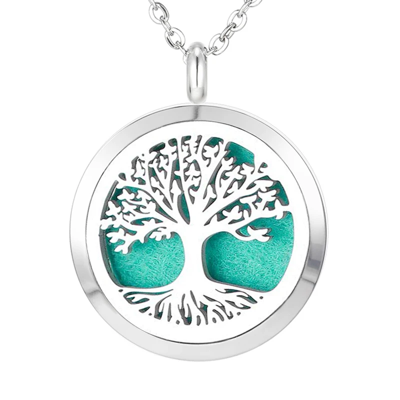 040 Essential Oil Diffuser Locket Pendant Necklace