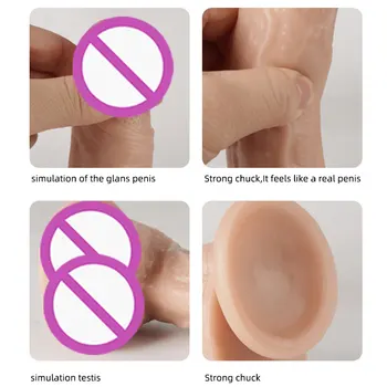 8.5 Inch Huge Realistic Dildo Silicone Penis Dong with Suction Cup for Women Masturbation Lesbain Anal Sex Toys for Adults 18 3