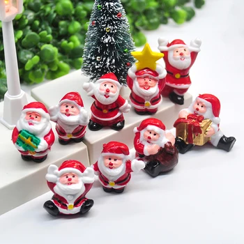 

2020 Miniature Christmas Tree Santa Snowman Decoration Gift Miniature Garden Fairy Tale Character Home Table Decoration