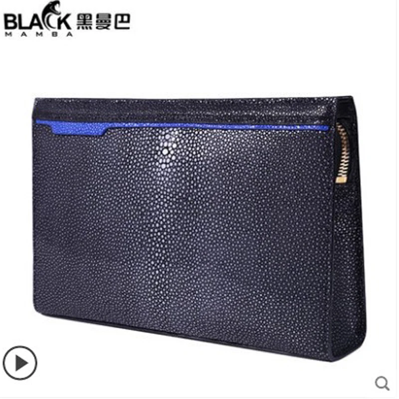 

gete Pearl fish clutch Men's business handbag 2019 new large capacity grasp European and American fashion youth men clutch bag