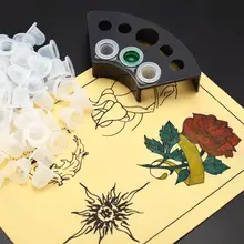 100 шт. мягкий силиконовый держатель чернил для татуировки полуперманентный макияж Пигментные чашки крышки лучше всего использовать для хранения пигментных чернил для татуировки