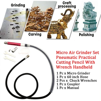

Multifunctional Cutting Pencil Pneumatic Engraving Professional Mini With Wrench Practical Power Tool Micro Air Grinder Set