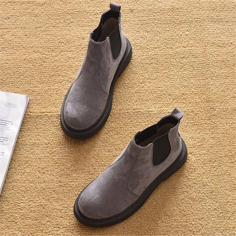 2020 New Spring Autumn Flat with Short Ankle Boots For Woman Leopard Prints  Lace Up Female Ankle Western Boots Platform Shoes  (5)