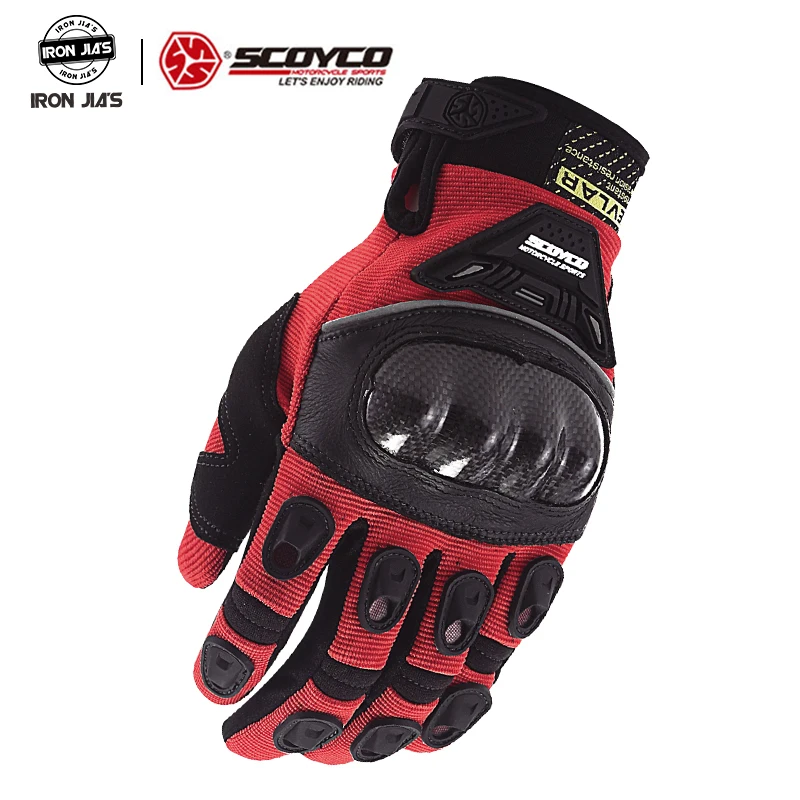 

SCOYCO Motorcycle Gloves Carbon Fiber Breathable Gants Moto Finger Protective Gloves Motorbike Riding Luvas Da Motocicleta