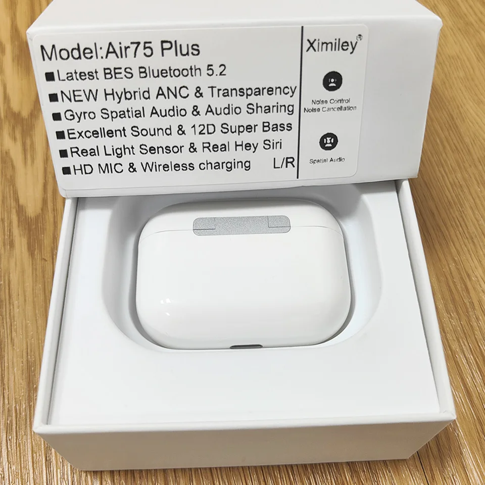 AIR75 Plus Pro 3 TWS ANC наушники Bluetooth 5 2 лучшая микросхема BES Airoha Real Hey Siri 8H | Отзывы и видеообзор