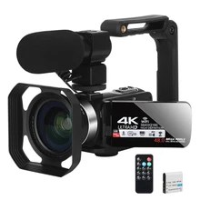 Câmera de vídeo youtube câmera para vlogging 4k filmadora wifi ultra hd 30fps 48mp 16x zoom digital câmera de vídeo conferência