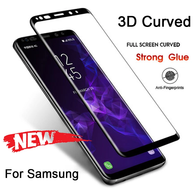 3D жесткий экран телефона защитная пленка, стекло для samsung S10 9H HD закаленное стекло для samsung Galaxy S8 S9 Plus Note 8 9