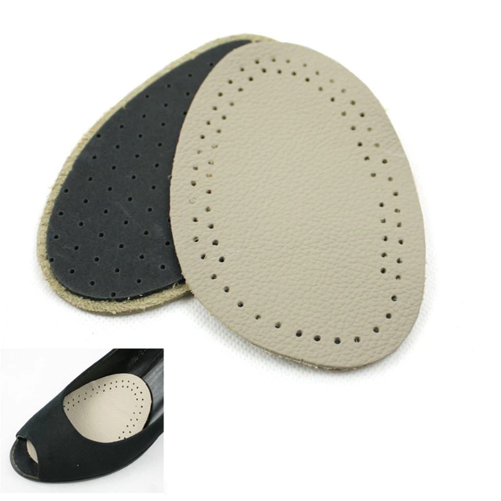 Anti-Slip Sponge Forefoot Cushion Half Insoles Artificial Leather High Heel Massage Shoe Pads