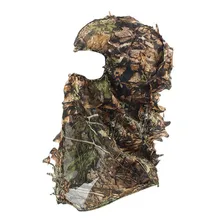 3D листовая камуфляжная Балаклава для нанесения маски на лицо зеленая листовая голова чистая охотничья шляпа страйкбол Пейнтбол спортивная одежда