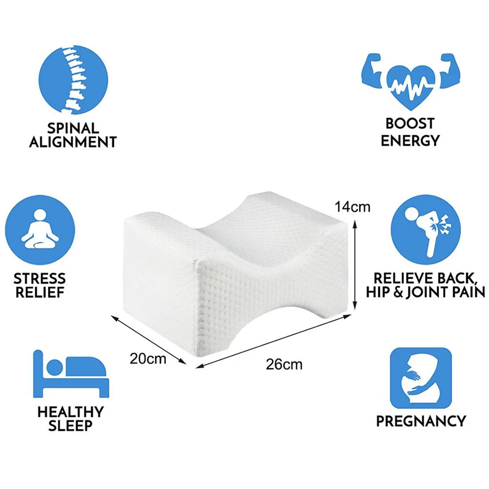 Knee Pillow 100% Memory Foam Wedge Contour Leg Pillows for Sleeping Spacer  Cushion for Spine Alignment Back Pain - AliExpress