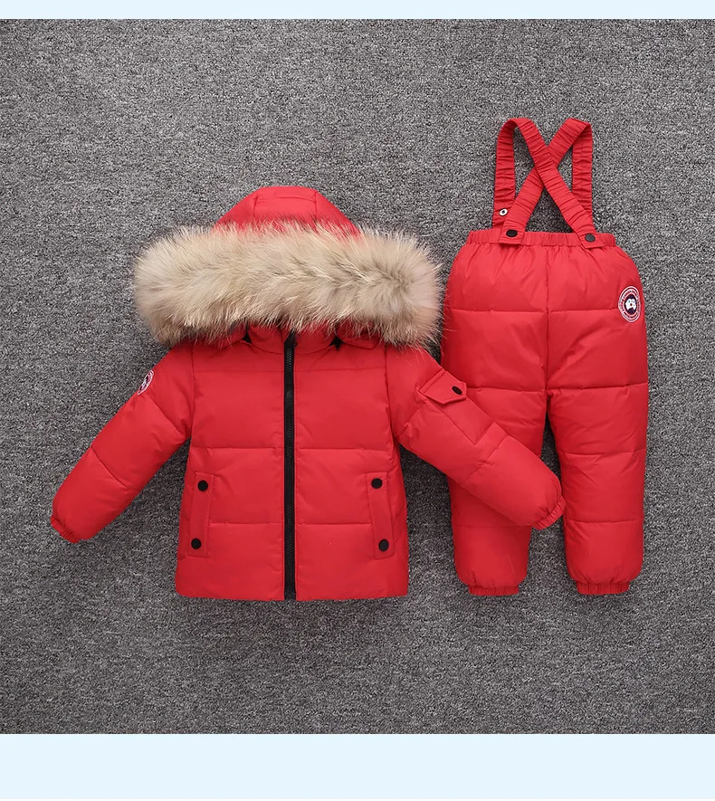 Boy Clothes Baby Girls Clothing Sets Sports Suits White Duck Down Outfit Newborn Christmas Autumn Winter 6-24 Monthes Ski Suit