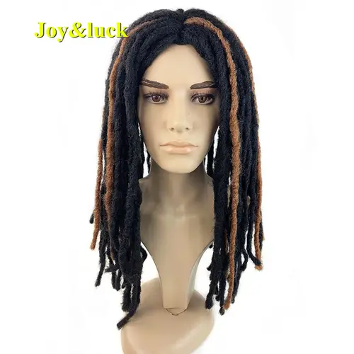 Long Dreadlocks Wig For Men Synthetic Black Dreadlock Straight Crochet Hair Braiding  Middle Part Hair Wigs Daily  Wig - Image 4