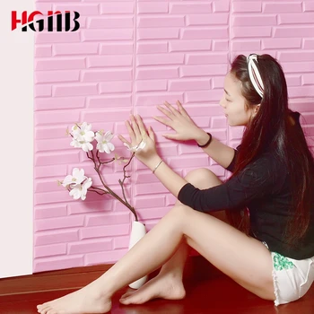 

70*77cm wallpaper 3d stereo wall stickers waterproof TV background wall brick pattern living room foam wallpaper bedroom