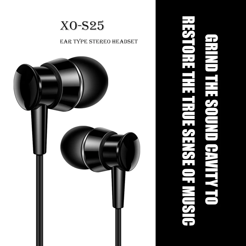 XO S25 проводные наушники-вкладыши Универсальные 3,5 мм наушники качественные музыкальные наушники стерео гарнитура для samsung Xiaomi телефон компьютер