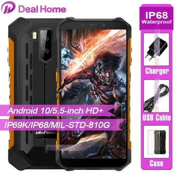 

Ulefone Armor X5 Pro Smartphone 4GB+64GB Android 10.0 OTG NFC Face Unlock IP68 Waterproof 5000mAh Cell Phone 4G LTE Phone