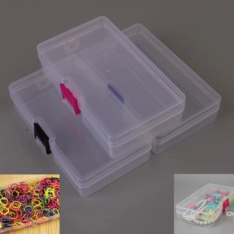 PP Transparent Practical Tool Case Screw Sewing Boxes Nail Art Rhinestones Decorations Art Equipment Jewelry Beads Storage Box