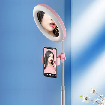 Billige Foto Studio Telefon Video Mini Desktop Tisch LED Ring Licht Fotografie Dimmbare Make-Up Ring Lampe LHB99