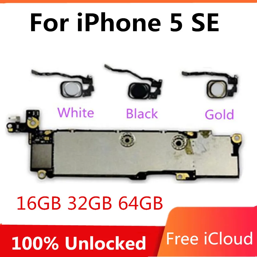 Заводская разблокированная материнская плата для iphone SE с/No Touch ID 16 ГБ 32 64 Гб