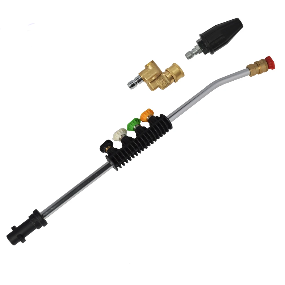 Ceny Czyszczenie samochodu myjnia samochodowa różdżka porady metalowa lanca włócznia dysza z 5 szybkimi wskazówkami dla K K2 K3 K4 K5 K6 K7 wysokie myjki ciśnieniowe