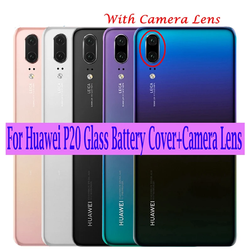 Задняя крышка батарейного отсека для Huawei P20 стеклянная EML L29 L22 задняя панель с