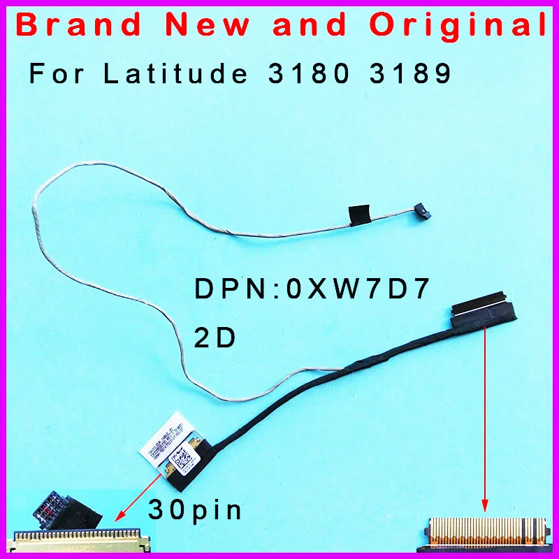 Новинка яркий кабель для DELL Latitude 3180 3189 lcd LED LVDS 0XW7D7 XW7D7 CAV10 EDP 2D DC020020J00 | Компьютеры и