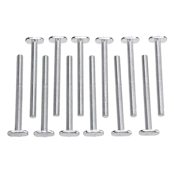 

12Pcs Screw Bolt Fastener Tool M8X100mm Drop-in Stud T-Nut Sliding Bolt for 30 Series Miter Track Woodworking Tool