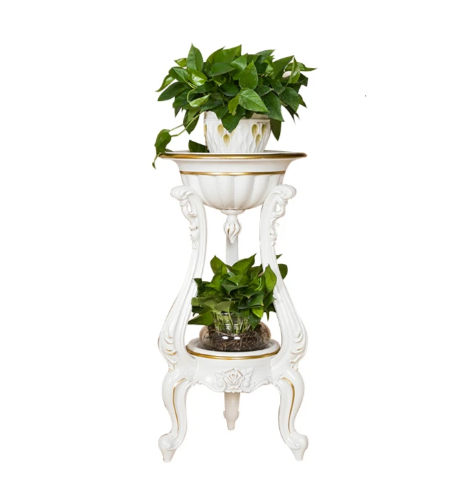 

Multi-storey Gold Description Flower Rack White Flower Several Imitation Solid Wood Balcony Shelf
