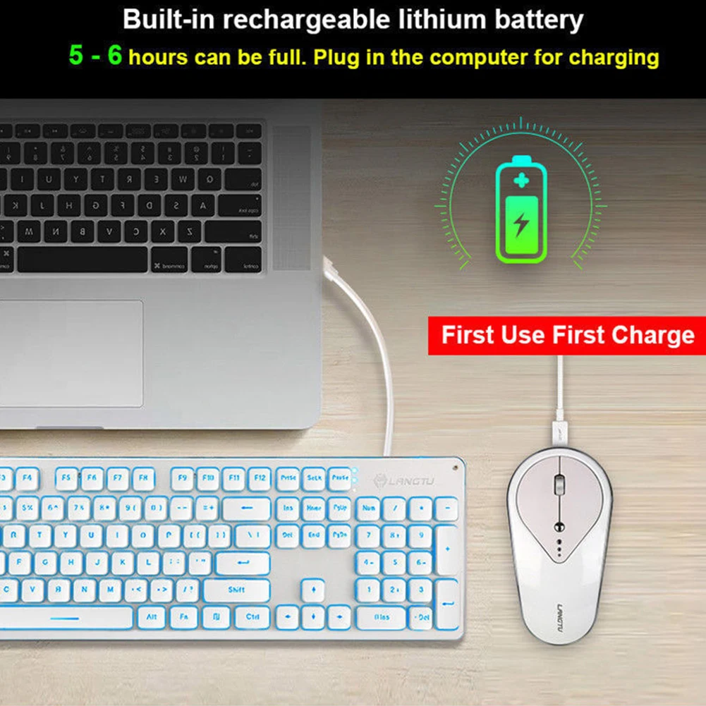 

104 Keys Wireless Keyboard and Mouse USB PC Desktop With Backlight Gaming Multimedia Keyboard Mouse Combo Set For Laptop