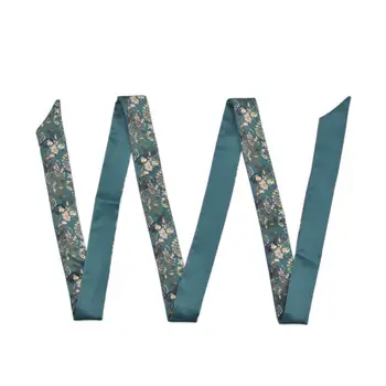 

63" Women Neck Tie Scarf Hair Scarf Skinny Silk Scarf Long Ribbon Belt