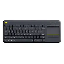 Logitech K400 artı kablosuz dokunmatik klavye PC için Touchpad ile dizüstü Android akıllı TV HTPC