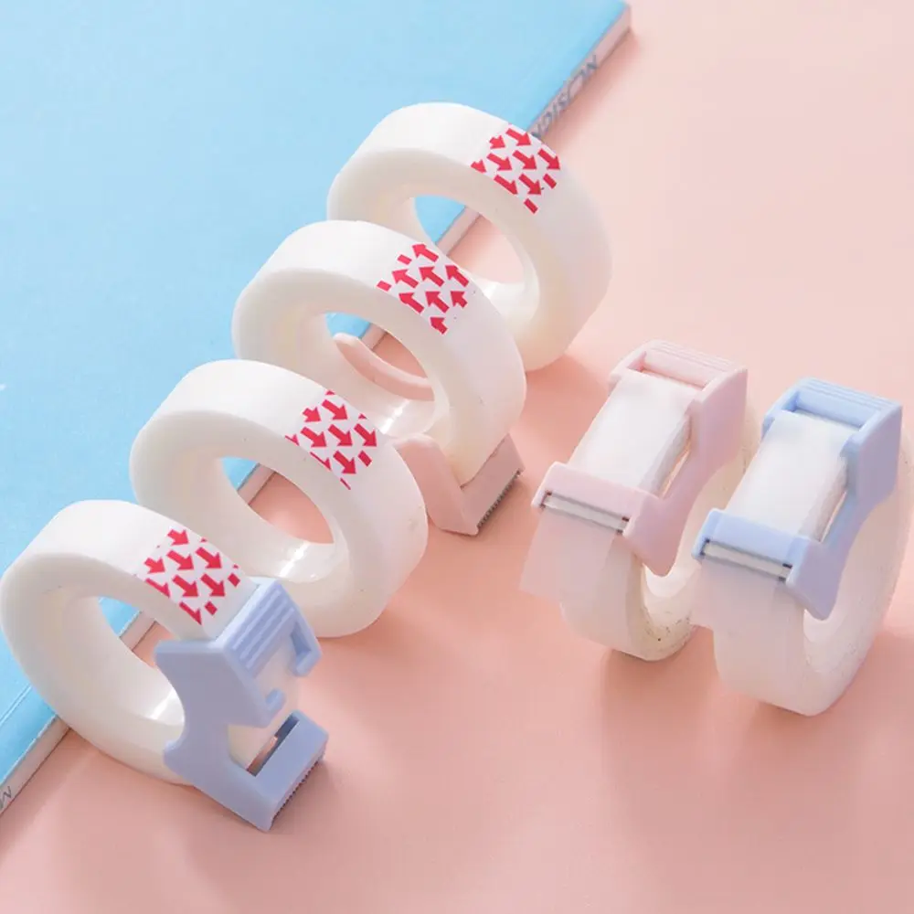 

2 Pcs/Pack Kawaii Transparent Masking Tape Student Writing Copy Tape Gift Cutting Washi Tapes Stationery