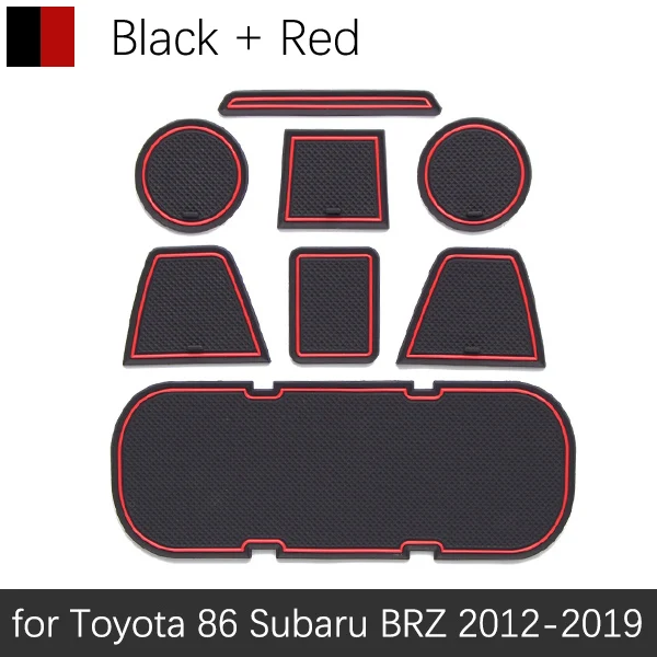 Противоскользящий коврик для телефона, слот для ворот, коврики для Totota 86 Subaru BRZ GT86 FT86 Scion FR-S 2012~, аксессуары, наклейки - Название цвета: Red