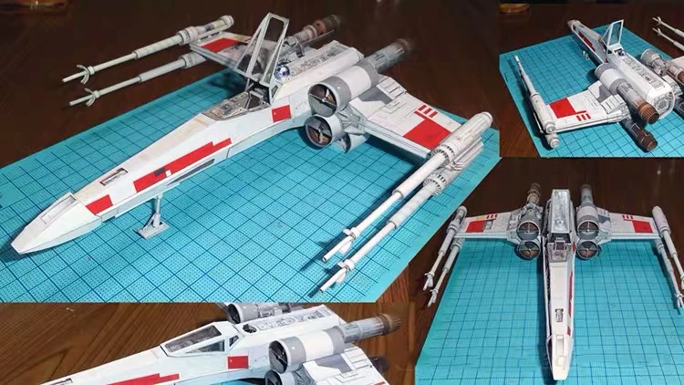 Wars Incom T-65 X-wing Star aircraf fighter Handcraft Paper Model Kit Handmade Toy Puzzles Battlestar Galactica DIY Fancy Garage