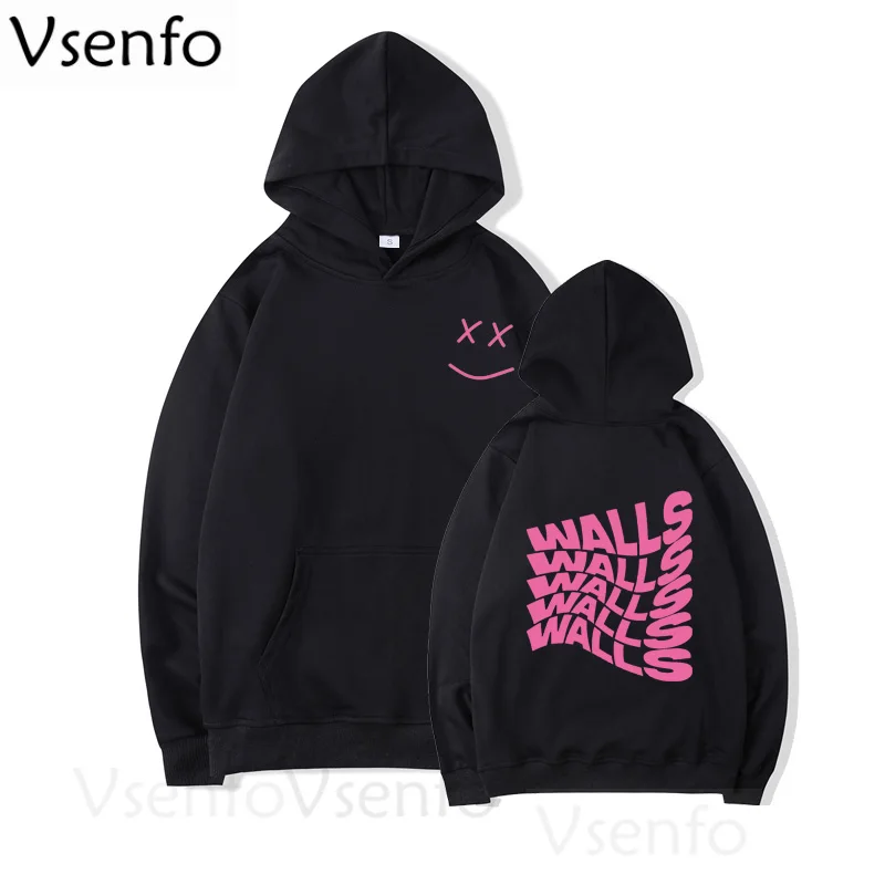 Walls Merch-Sudadera con capucha para hombre, con cara sonriente, Louis Tomlinson, Harajuku, ropa de calle, abrigo de invierno, Unisex, 2020
