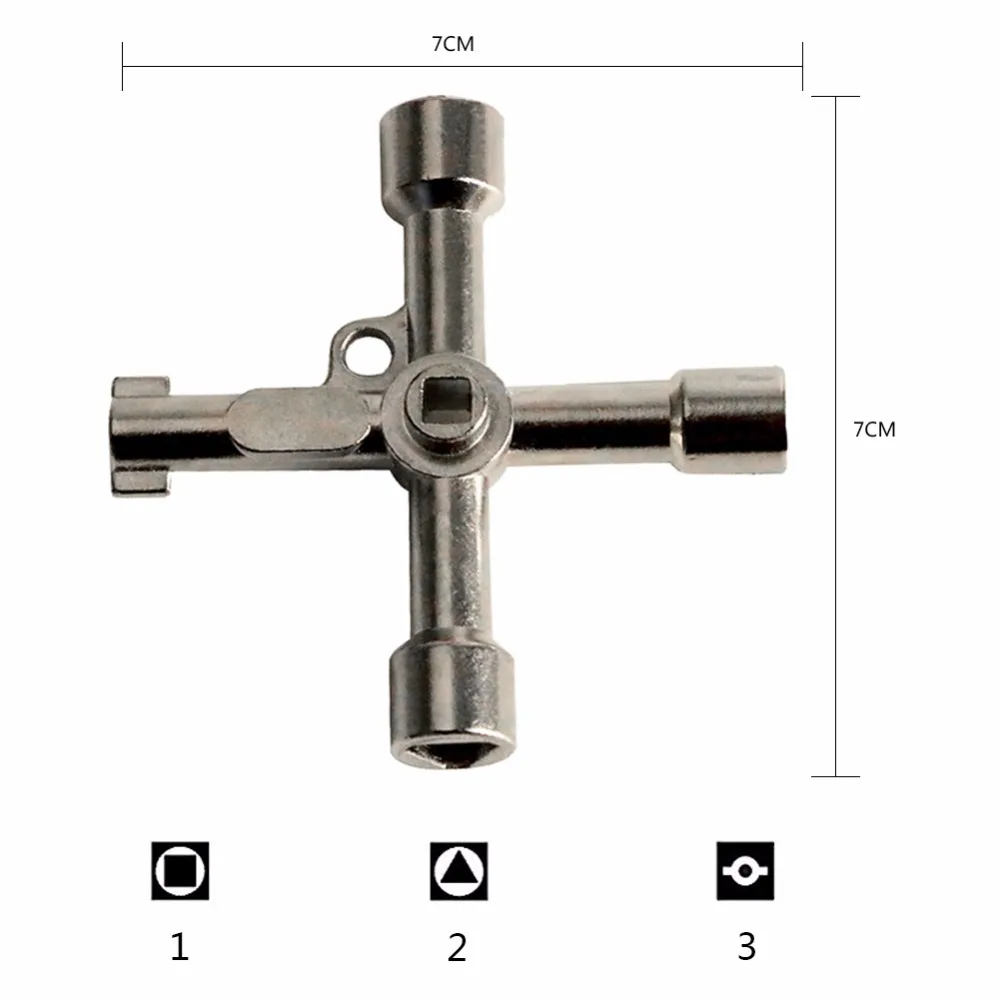 

Multifunction 4 Ways Universal Triangle Wrench Key Plumber Keys Triangle For Gas Electric Meter Cabinets Bleed Radiators