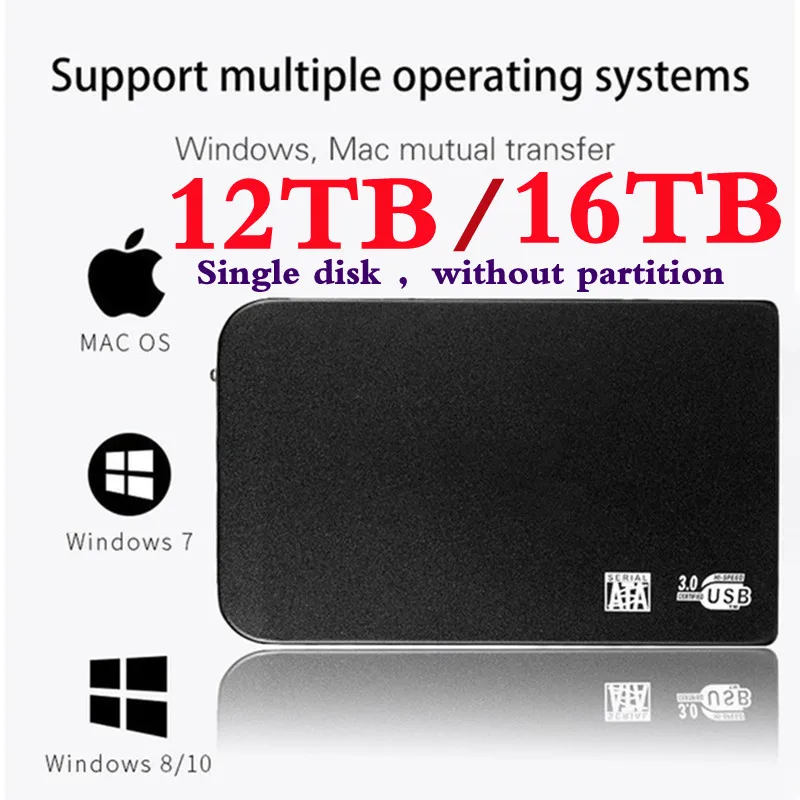Оригинальный высокоскоростной SSD Внешний жесткий диск 16 ТБ 12 1 500G TYPE-C внешний