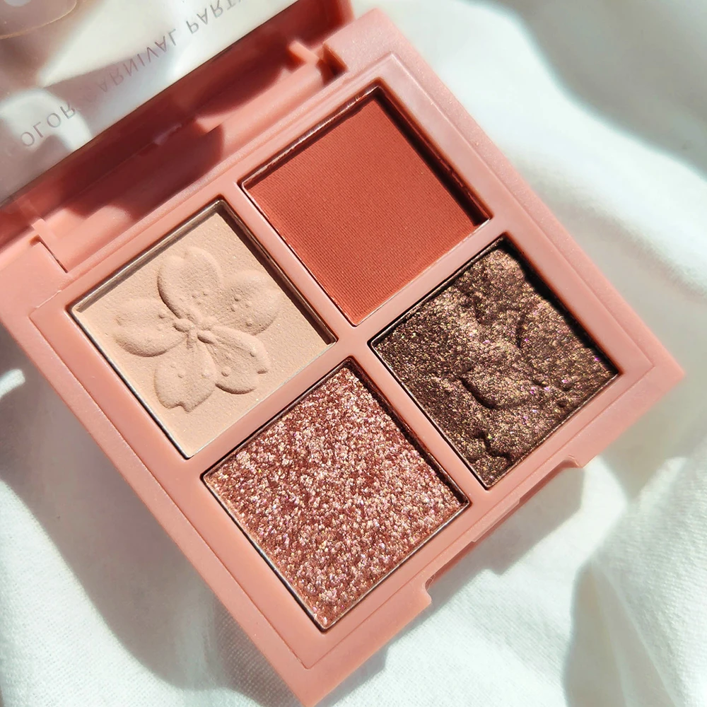 Novo Brand 4 Colors Eyeshadow Palette Matte Shimmer Glitter Nude Eyes Makeup Pigment Brighten Charming Eye Shadow Cosmetics Kit Novo Brand 4 Colors Eyeshadow Palette Matte Shimmer Glitter Nude Eyes Makeup Pigment Brighten Charming Eye Shadow Cosmetics Kit