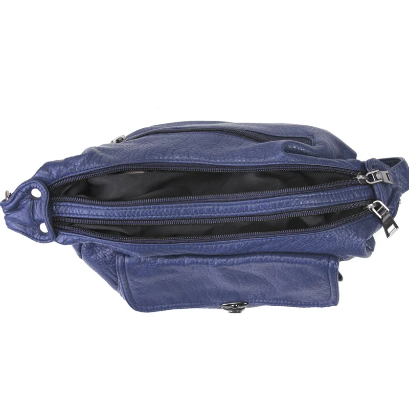 Annmouler Новая модная женская сумка через плечо из искусственной кожи мягкая моющаяся сумка через плечо для девочек большие карманы сумка-мессенджер кошелек