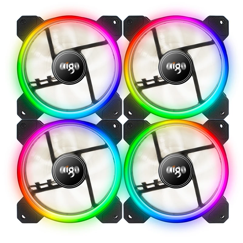 Aigo 2019 DR12 компьютерный ПК Корпус Вентилятор RGB Регулировка светодиодный