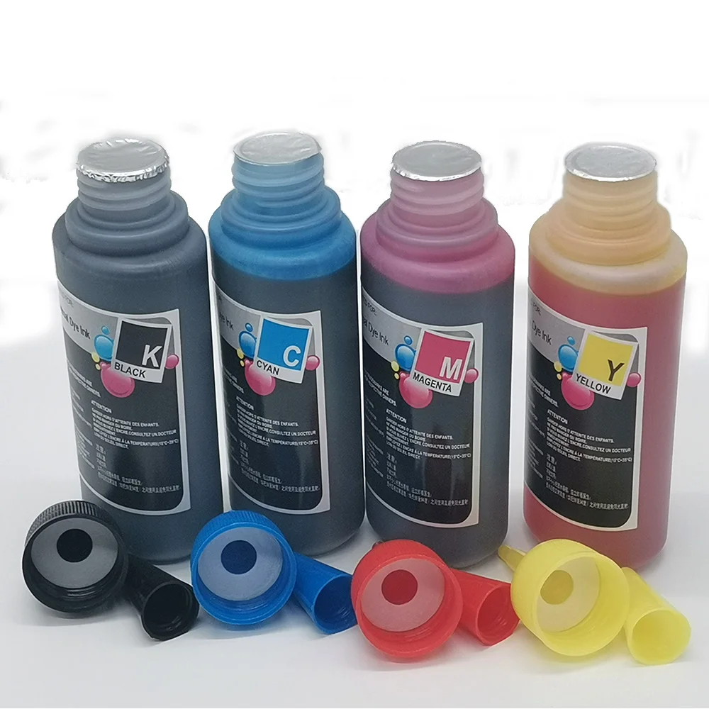 Universal 100ml x4 Refill DYE Ink kit for Epson Canon HP Brother DELL Inkjet Printer CISS Cartridge Printer Ink