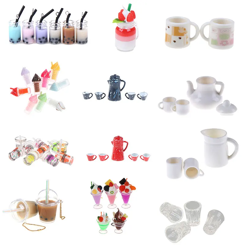 Hot 1/12 Dollhouse Miniature Accessories Mini Kettle Simulation Furniture Tea Pot Kitchen Model Toys for Doll House Decoration | Игрушки и