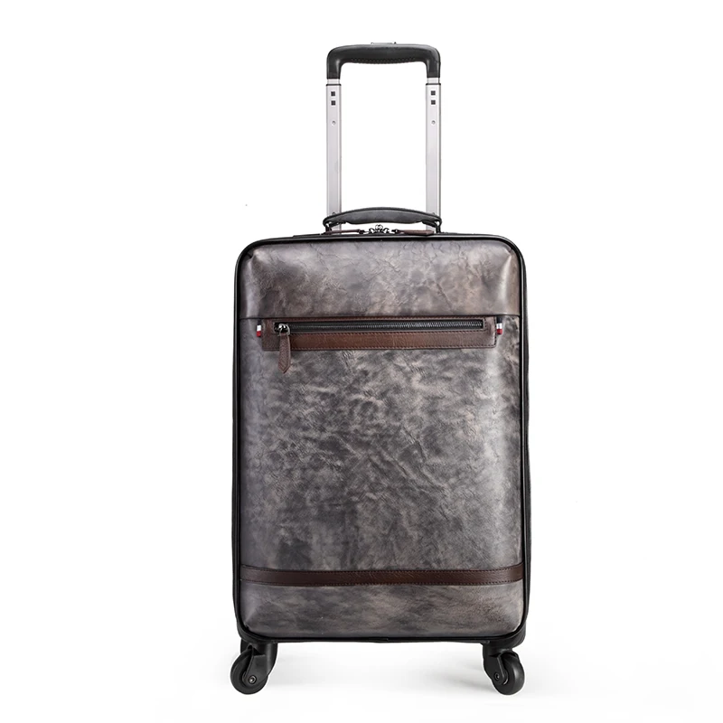 Luufan модный кожаный багаж для деловых поездок из натуральной кожи Складной футляр для мужчин и женщин унисекс багаж из натуральной коровьей кожи