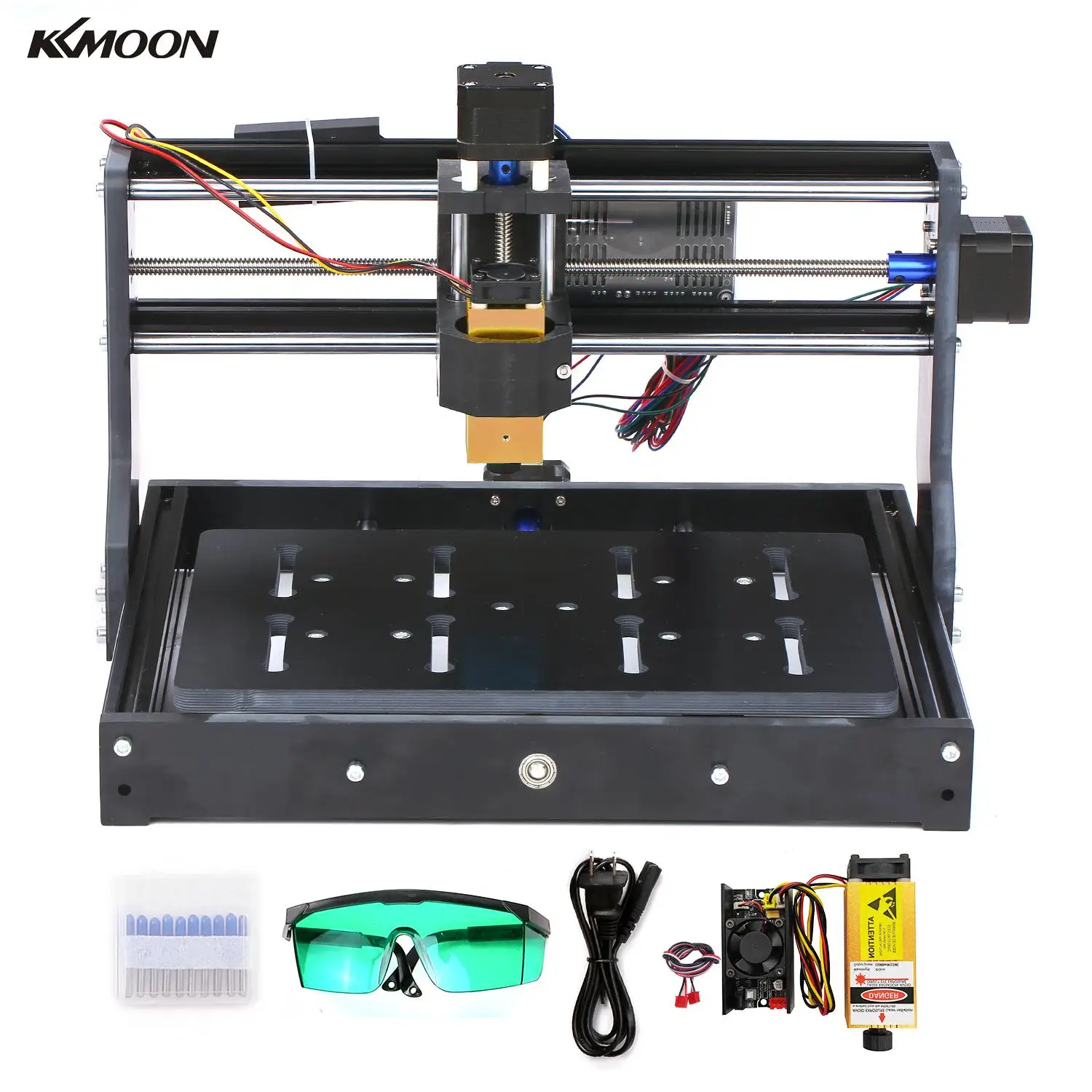 KKMOON CNC3020 Мини DIY ЧПУ лазерный гравер маршрутизатор комплект фрезерный гравировальный станок GRBL контроль с 300x200x45 мм рабочая зона