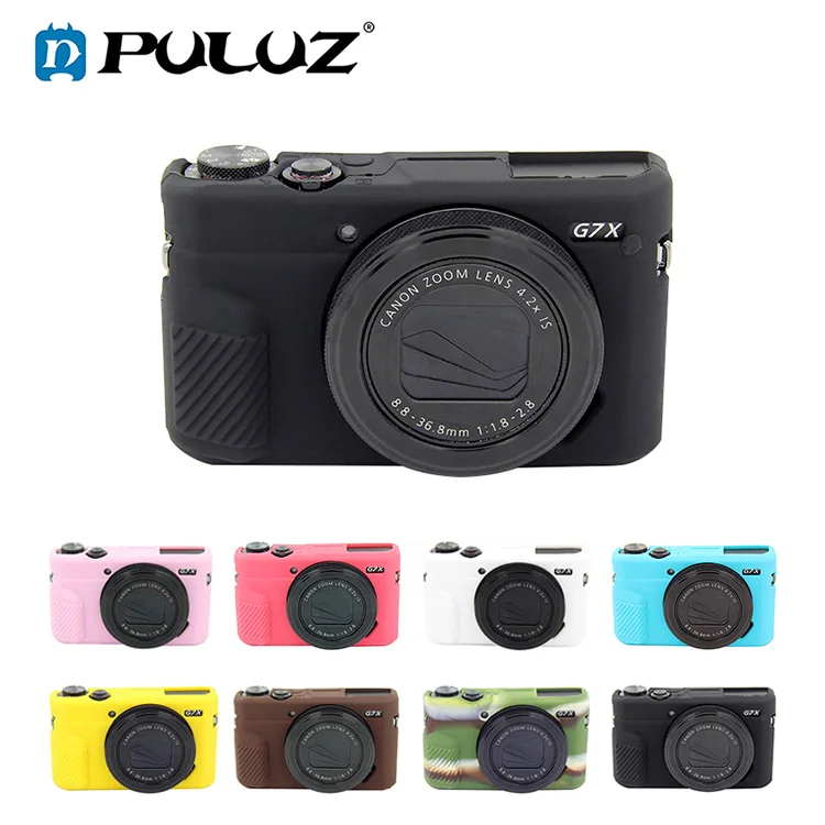 PULUZ Cover Case for Canon EOS G7 X Mark II Soft Silicone Rubber Camera Protective Body Skin Yellow Bag | Электроника